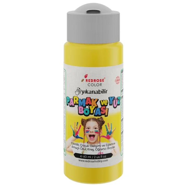 Red Rose 60 ml Sarı Parmak Boyası - Görsel 2