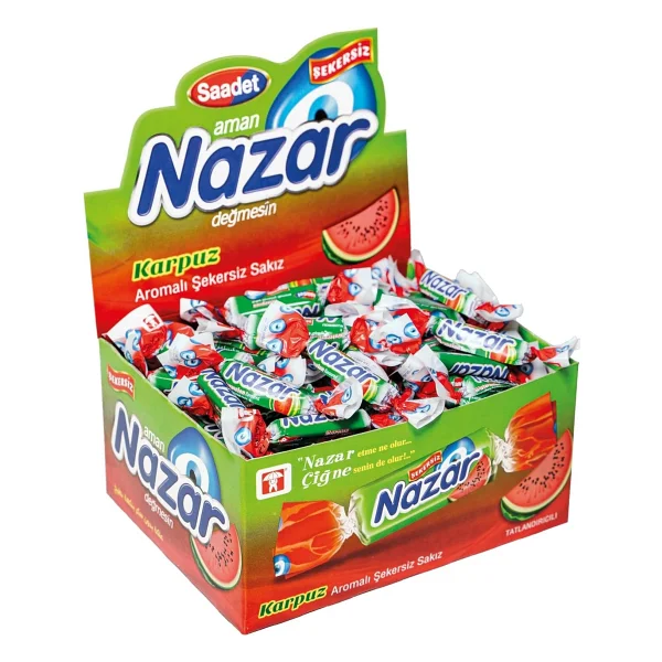 Nazar Şekersiz Karpuz Aromalı Sakız 100'lü - Görsel 2