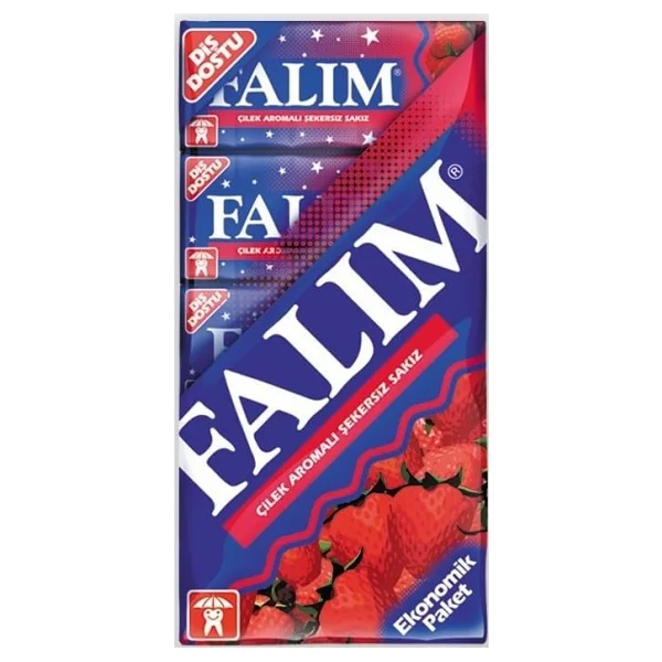 Falım 5'li Paket 35 gr Çilekli Sakız - Görsel 2
