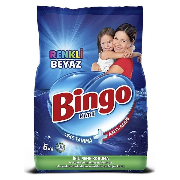Bingo Matik Renkli Beyaz 6 kg Toz Deterjan - Görsel 2