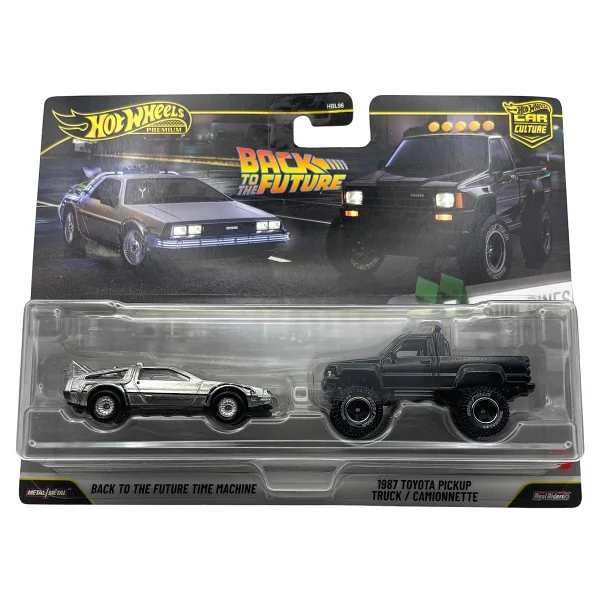 Hot Wheels Premium Car Culture Back To The Future Time Machine ve 1987 Toyota Pickup Truck HBL96-JHW48 - Görsel 2