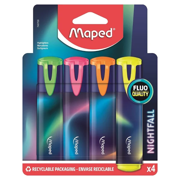 Maped Fluo Peps Nightfall 4 Renk Fosforlu Kalem - Görsel 2