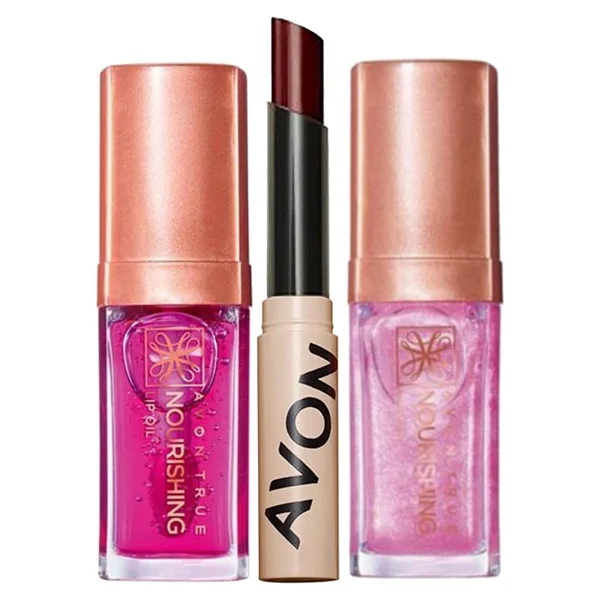 Avon True Nourishing ikili Dudak Yağı ve Plum Tinted Dudak Balmı Paketi - Görsel 2
