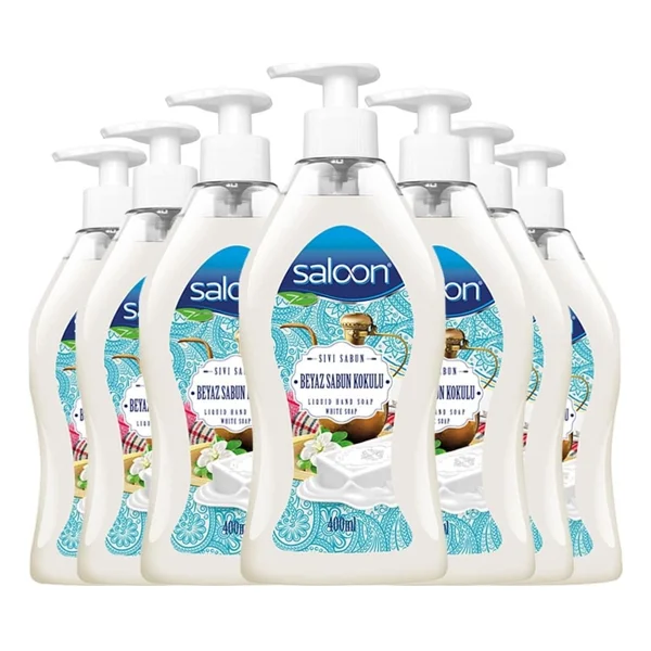 Saloon Beyaz Sabun Sıvı Sabun 400 ml 12'li - Görsel 2