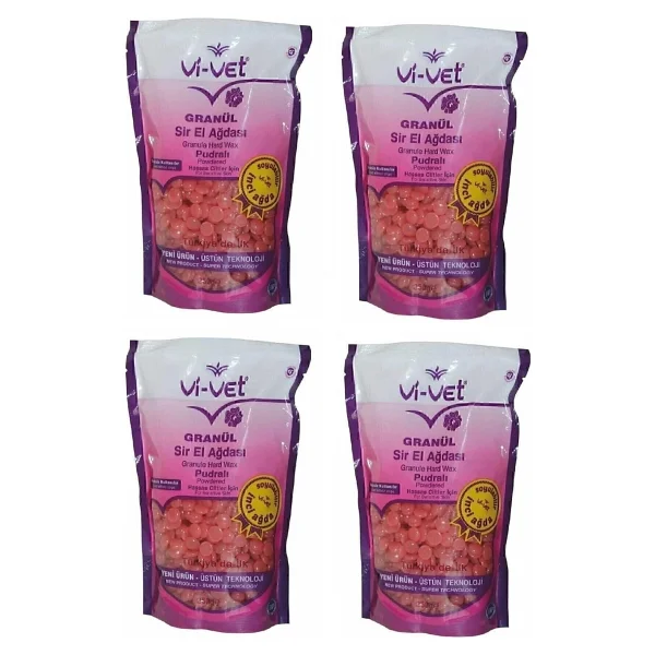 Vi-Vet Pudralı 250 gr 4 Adet Boncuk Sir Ağda - Görsel 2