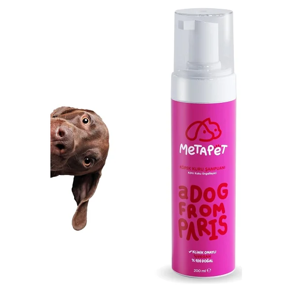 Metapet Kötü Koku Engelleyici 200 ml Kuru Köpük Köpek Şampuanı - Görsel 2