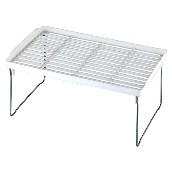 Lirazon Dolap İçi Raf Düzenleyici, Metal Ayaklı, Plastik Mutfak Rafı, Tezgah Üstü Yer Kazandıran Organizer, 14x30cm - Görsel 2