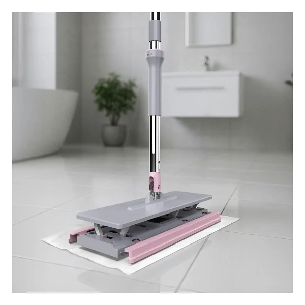 Deconox One Click Mop Paleti 4XL Büyük Palet 32cm, 8 Adet Bez Hediyeli, Asansörlü Mekanizma Çok Pratik, Tembel El Değmeden Islak Havlu Ve Bez Kullan At Otomatik, Kullan At Bezlerin Hepsine Uyumludur. - Görsel 2