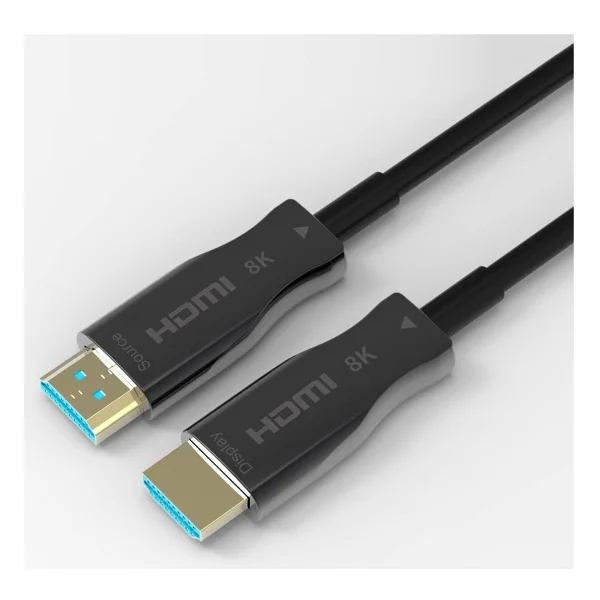 Paugge Aoc Fiber HDMI 2.1 Kablo - 48GBPS, 8k 60Hz, 4K 120Hz, 4K 60Hz, Earc, Hdr, D-Hdr, Hdcp2.3, Dolby Vision, Dolby Atmos (20 Metre) - Görsel 2