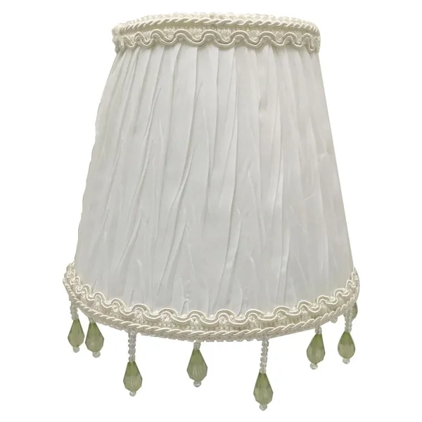 Royal Designs, Inc. Klipsli Büzgülü Pileli Empire Avize Abajur Alev Klipsi Takıcı, CSO-1033-5WH, 3 x 5 x 4,5, Beyaz, 1 Paket - Görsel 2