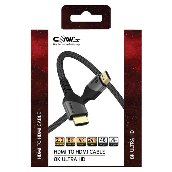 Claws C-HP-B1 2 m 8K HDMI Kablo - Görsel 2