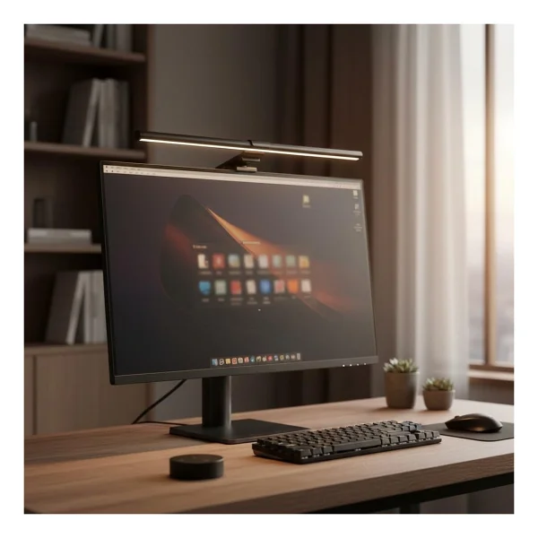Coverzone 51cm LED Monitör Işık Çubuğu, Ayarlanabilir Renk Sıcaklığı ve Parlaklığı, Uzaktan Kumandalı, Dimmer Kontrollü, USB Kablolu Çalışır, Göz Yormayan, Alüminyum Alaşım, P3E-PLUS, Siyah - Görsel 2