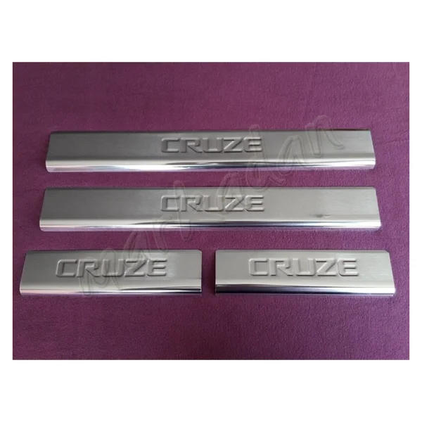 Woc Chrome Chevrolet Cruze Krom Kapı Eşiği 2009-2016 4 Parça Paslanmaz Çelik - Görsel 2