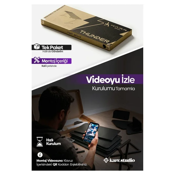 Karr Office Thunder RGB Oyuncu Masası - Görsel 7