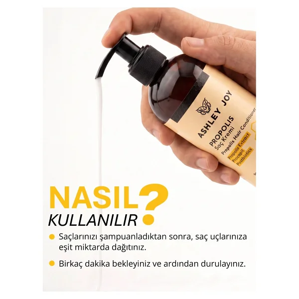 Ashley Joy Propolis Besleyici Onarıcı 250 ml Saç Kremi - Görsel 3
