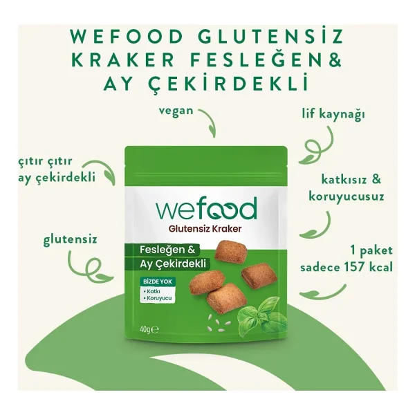 Wefood Fesleğenli Kraker 40 gr 3'lü - Görsel 2