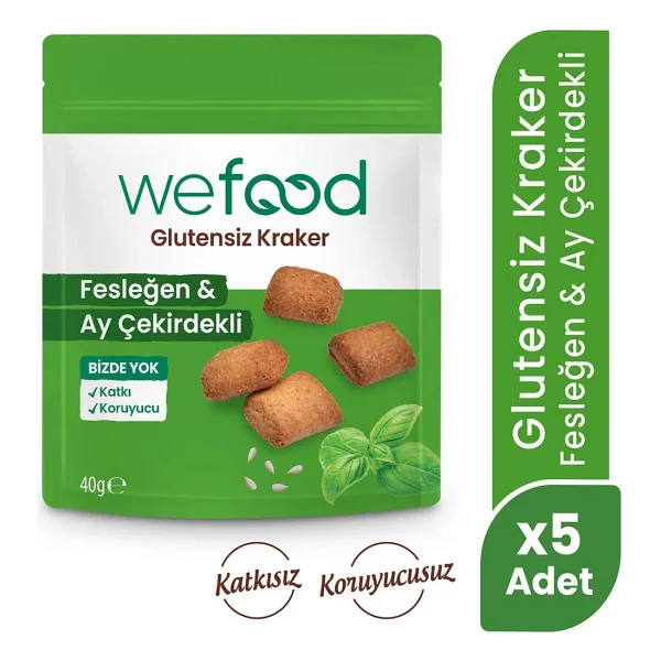 Wefood Fesleğenli Kraker 40 gr 5'li - Görsel 7