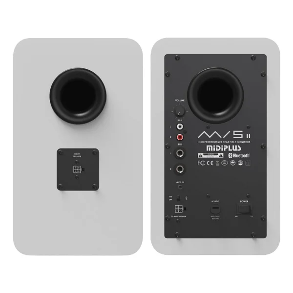 MIDIPLUS MI5 II Bluetooth White Çift 2x 35W 5'' 2-Yollu Bluetooth Aktif Stüdyo Referans & DJ Monitörü Hoparlörü - Görsel 2