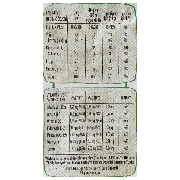 Nestle Nesfit Ballı ve Bademli Tam Tahıl ve Pirinç Gevreği 400 g 2li paket - Görsel 3