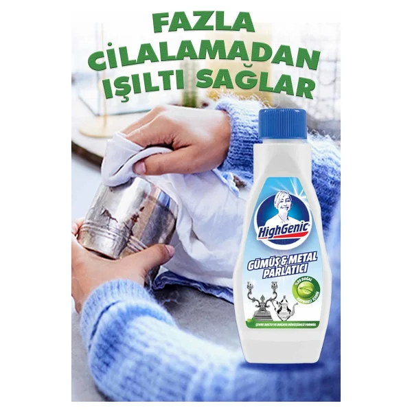 Highgenic 200 ml Gümüş Metal Parlatıcı - Görsel 3