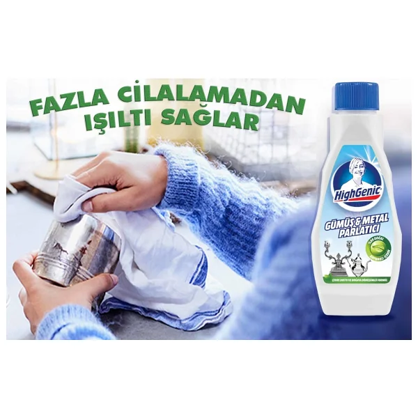 Highgenic 200 ml Gümüş Metal Parlatıcı - Görsel 5