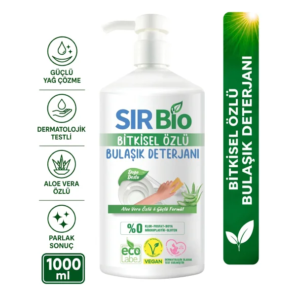 Sır Bio Bitkisel Özlü Elde Bulaşık Deterjanı 1 lt - Görsel 9