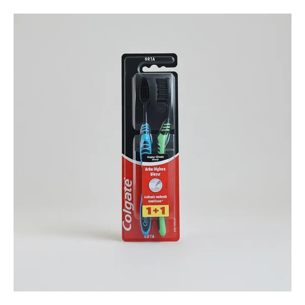 Colgate Super Clean Black 1+1 Diş Fırçası - Görsel 4