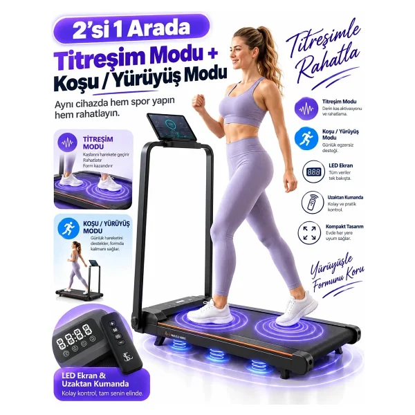 Ensiga Masaj Eksta Özellikli Yürüme Pedi & Titreşimli Koşu Bandı - Yok - Görsel 10