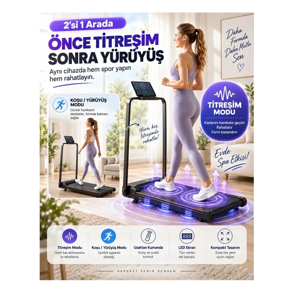 Ensiga Masaj Eksta Özellikli Yürüme Pedi & Titreşimli Koşu Bandı - Yok - Görsel 3