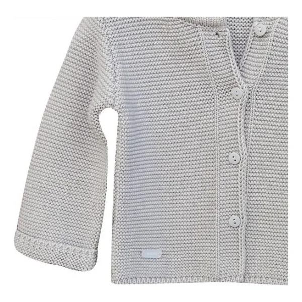 Andywawa AC24333 Basic Bebe Ceket Grey Melange - Görsel 3