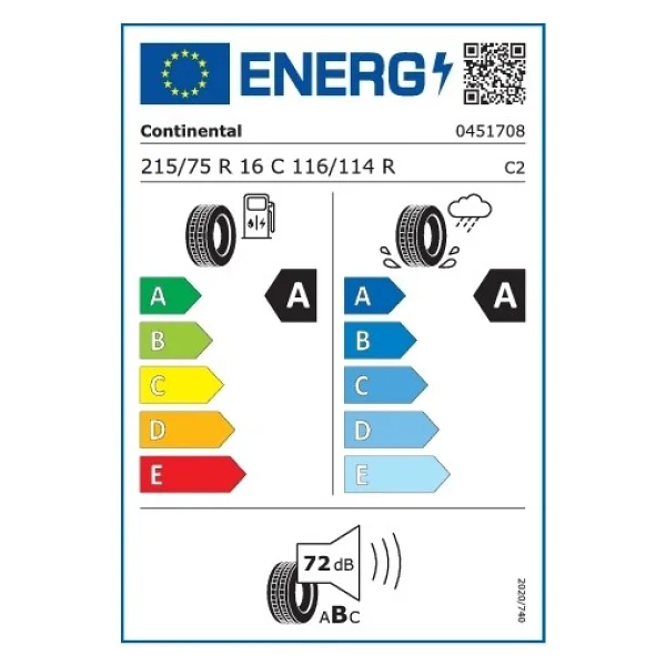 Continental VanContact Eco 215/75 R16C 116/114R LRE Yaz Lastiği - Görsel 5