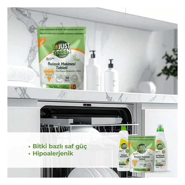 Just Green Organic Bulaşık Makinesi Tableti 30'lu - Görsel 9