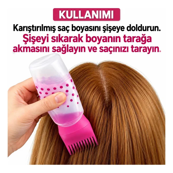 Jetfast Taraklı Saç Boyama Bakım Yağı Bakım Suyu Dip Boyası Sürme Uygulama Aparatı Şişesi - 1 Adet - Görsel 6