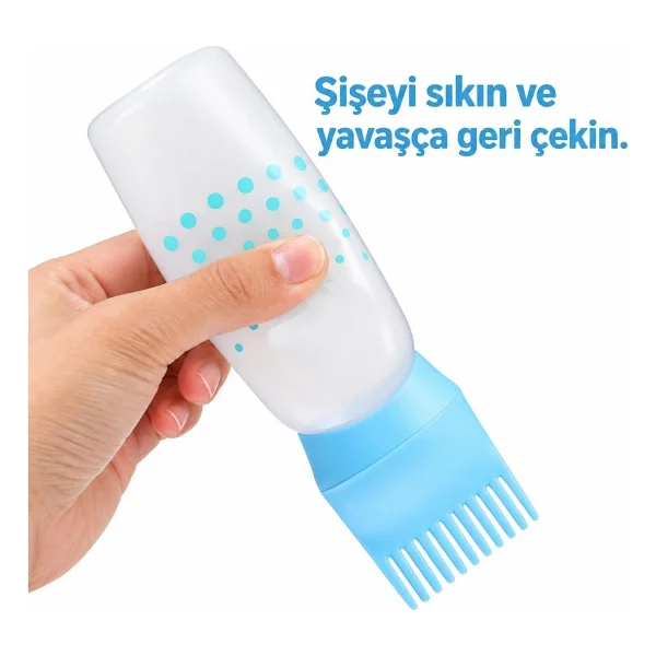 Jetfast Taraklı Saç Boyama Bakım Yağı Bakım Suyu Dip Boyası Sürme Uygulama Aparatı Şişesi - 1 Adet - Görsel 7