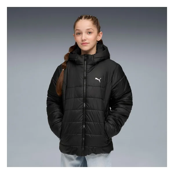 Puma Essentials 685226-01 Kapüşonlu Siyah Çocuk Şişme Mont - Görsel 7
