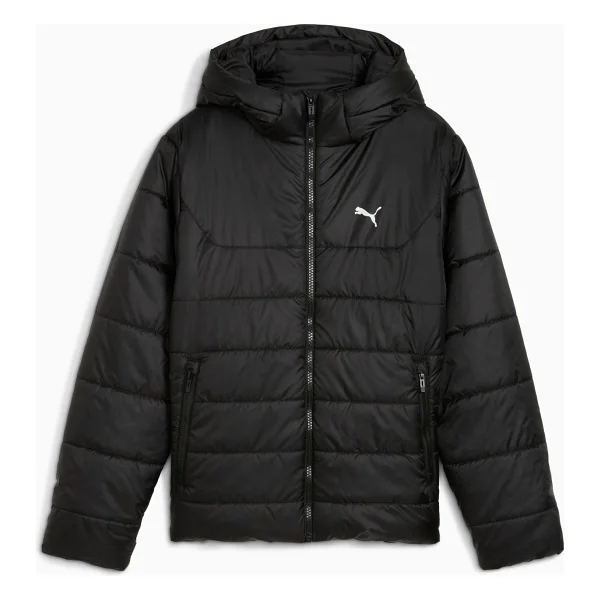 Puma Essentials 685226-01 Kapüşonlu Siyah Çocuk Şişme Mont - Görsel 5
