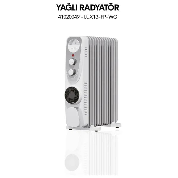 Luxell LUX13-FP-WG 13 Dilim Beyaz Gri 2900 W Yağlı Radyatör - Görsel 5