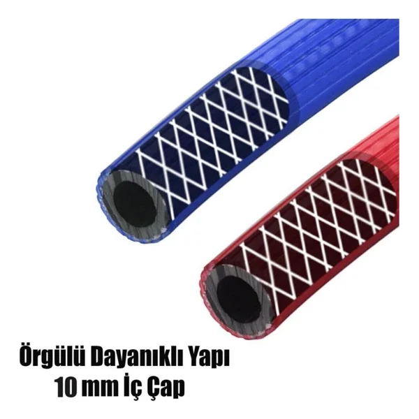 Badem10 10 Metre Çelik Kompresör Hava Hortumu 10 Mm Termo Hortum - Görsel 2