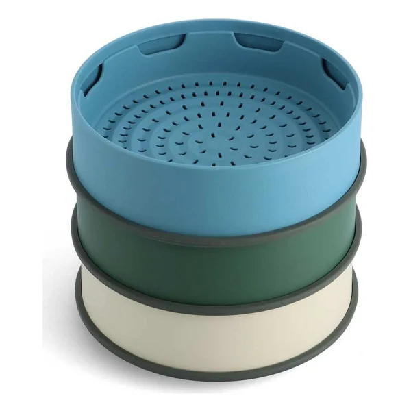 GreenPan Steamy Mavi 24 cm Buharda Pişirici - Görsel 4