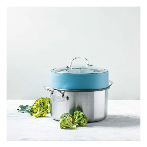 GreenPan Steamy Mavi 24 cm Buharda Pişirici - Görsel 8