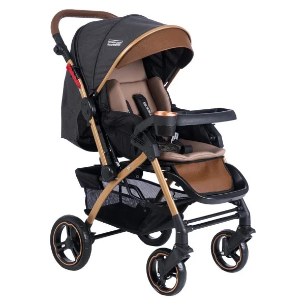 Tommybaby Tornado Plus Gold Çift Yönlü Bebek Arabası Kahverengi - Görsel 6