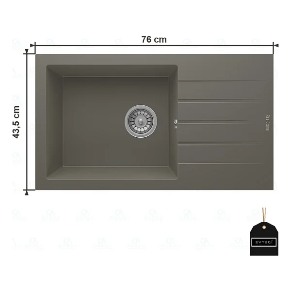 İsvea Infinity 42 cm Mat Beyaz Tezgah Üstü Lavabo - Görsel 3