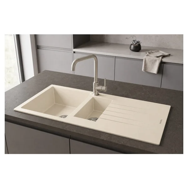 RealStone Troya P005 100 Tezgah Üstü Granit Eviye - Görsel 5