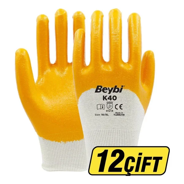 Beybi K40 Nitril Kaplı 10 Numara İş Eldiveni - Görsel 5