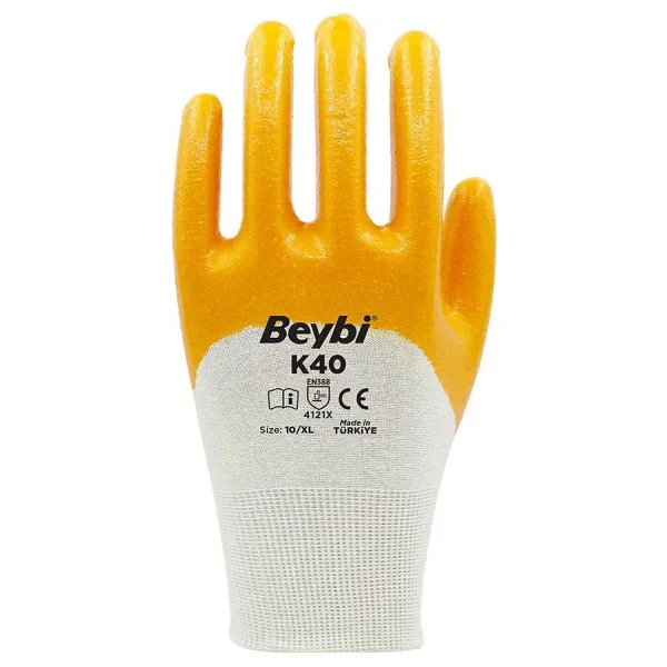Beybi K40 Nitril Kaplı 10 Numara İş Eldiveni - Görsel 6