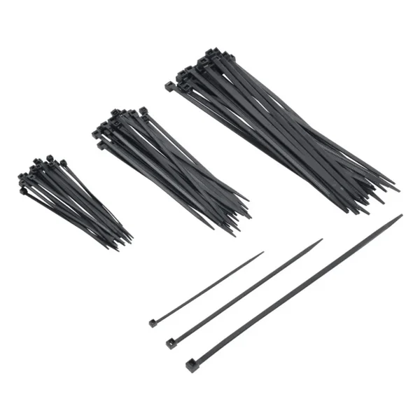 tek-iş Plastik Kablo Bağı Cırt Kelepçe Set 100 mm - 150 mm - 250 mm X 2.5 mm Siyah (20 şer adet X 3) 60 Adet - Görsel 5
