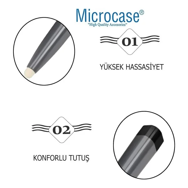 Microcase Taşınabilir Hassas Ekran Dokunmatik Keçe Uçlu Akıllı Tahta Kalemi -al4822 2 Adet - Görsel 3