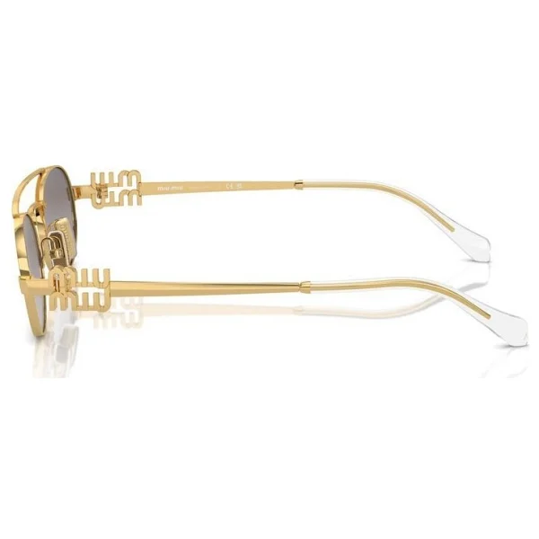 Miu Miu Logo 54ZS 5AK30C Gold-Grey Kadın Güneş Gözlüğü - Görsel 3