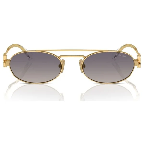 Miu Miu Logo 54ZS 5AK30C Gold-Grey Kadın Güneş Gözlüğü - Görsel 4