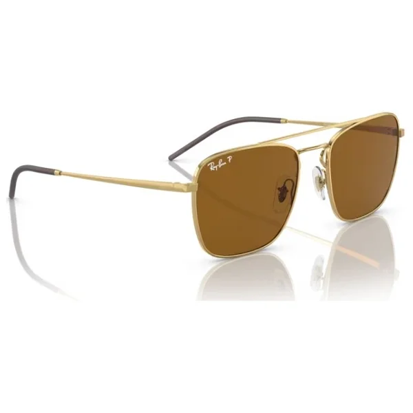 Ray-Ban 3588 925083 Gold-Dark Brown Polarize Erkek Güneş Gözlüğü - Görsel 4